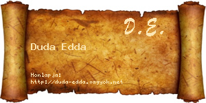 Duda Edda névjegykártya